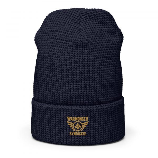 Old Gold Embroidered Brand Logo Beanie | Waffle