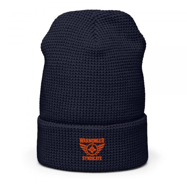 Orange Embroidered Brand Logo Beanie | Waffle