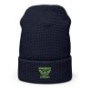 Kiwi Green Embroidered Brand Logo Beanie | Waffle