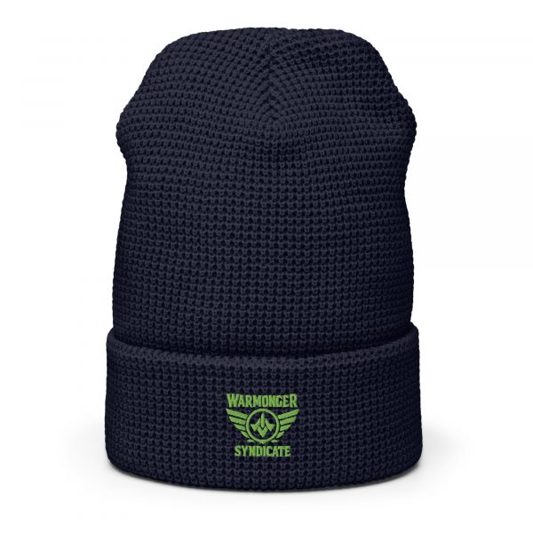 Kiwi Green Embroidered Brand Logo Beanie | Waffle