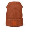 Orange Embroidered Brand Logo Beanie | Waffle