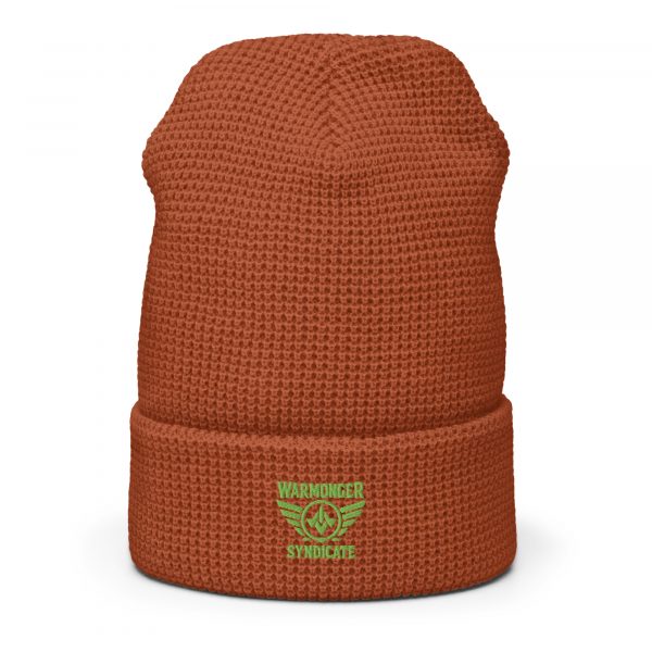 Kiwi Green Embroidered Brand Logo Beanie | Waffle