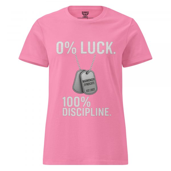 womens-basic-softstyle-t-shirt-azalea-front-68c3653799283.jpg 0% Luck 100% Discipline Women's Tee | Classic | S-2X