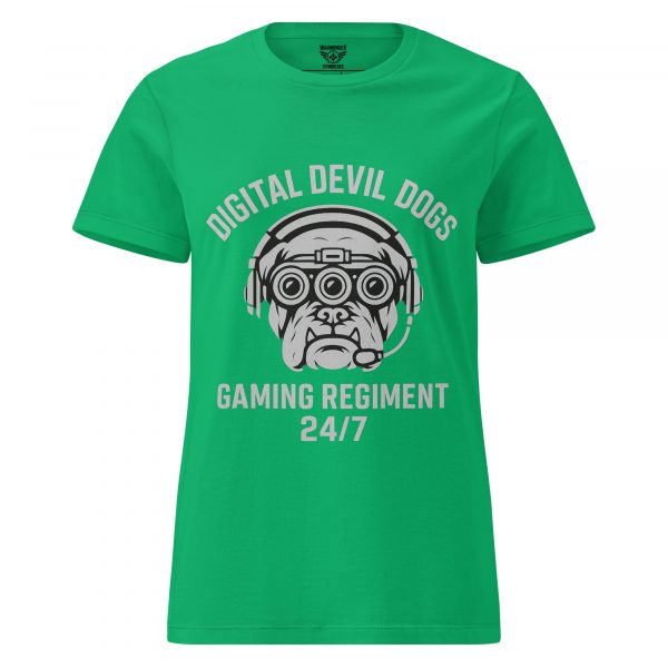 womens-basic-softstyle-t-shirt-irish-green-front-68c365d7ef360.jpg Digital Devil Dogs Women's Tee | Classic | S-2X