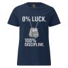 womens-basic-softstyle-t-shirt-navy-front-68c36537944f2.jpg 0% Luck 100% Discipline Women's Tee | Classic | S-2X