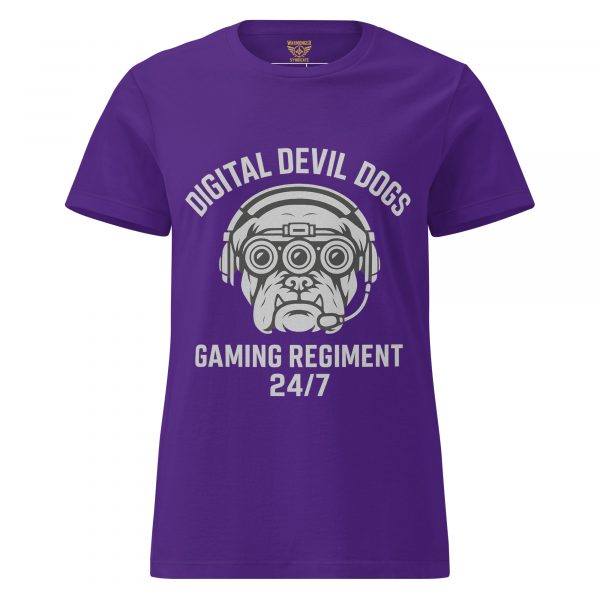 womens-basic-softstyle-t-shirt-purple-front-68c365d7ec8d4.jpg Digital Devil Dogs Women's Tee | Classic | S-2X
