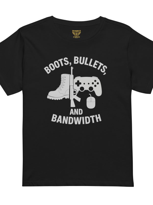 Boots, Bullets, and Bandwidth Women’s High-Waisted Tee | Premium | S-XL