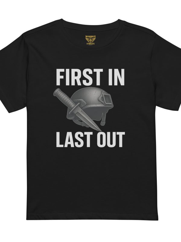 womens-high-waisted-tee-black-front-68c3823b9ba46.jpg First In Last Out Women’s High-Waisted Tee | Premium | S-XL