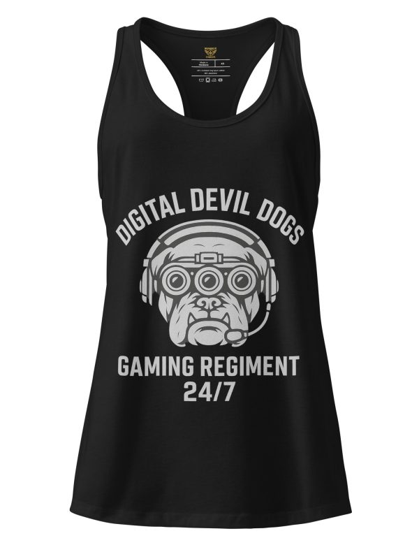 Digital Devil Dogs Women’s Fitted Racerback Tank Top | Select  | XS-2X
