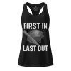 First In Last Out Women’s Fitted Racerback Tank Top | Select | XS-2X
