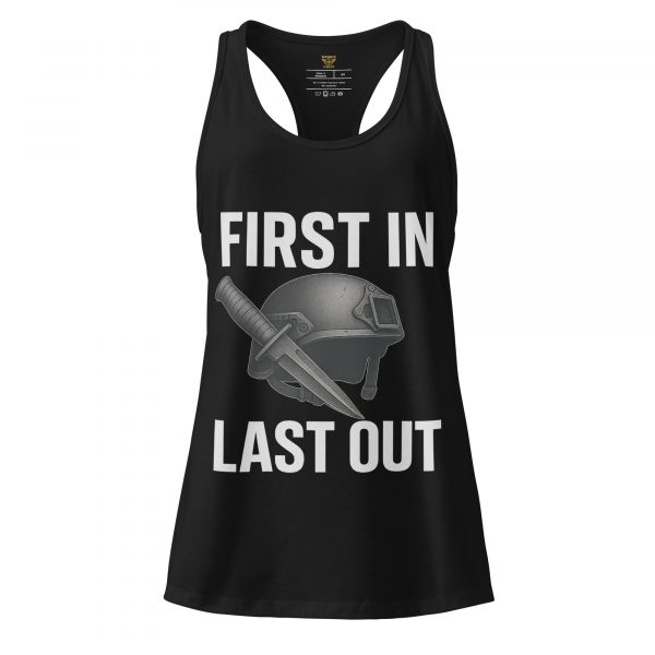 First In Last Out Women’s Fitted Racerback Tank Top | Select | XS-2X