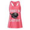 First In Last Out Women’s Fitted Racerback Tank Top | Select | XS-2X