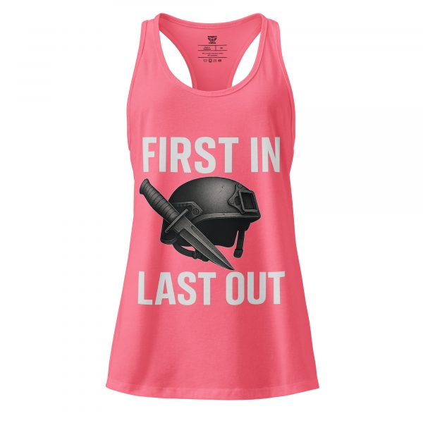 First In Last Out Women’s Fitted Racerback Tank Top | Select | XS-2X