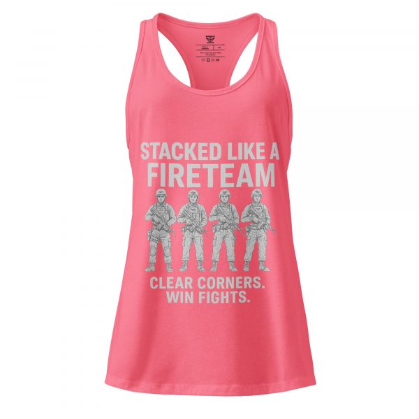 Stacked Like A Fireteam Women’s Fitted Racerback Tank Top | Select | XS-2X