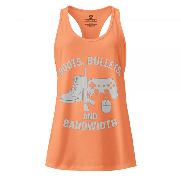 womens-ideal-racerback-tank-top-light-orange-front-68c3aa1004129.jpg Boots, Bullets, and Bandwidth Women’s Fitted Racerback Tank Top | Select | XS-2X