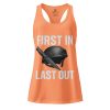 First In Last Out Women’s Fitted Racerback Tank Top | Select | XS-2X