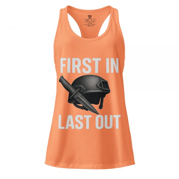 First In Last Out Women’s Fitted Racerback Tank Top | Select | XS-2X