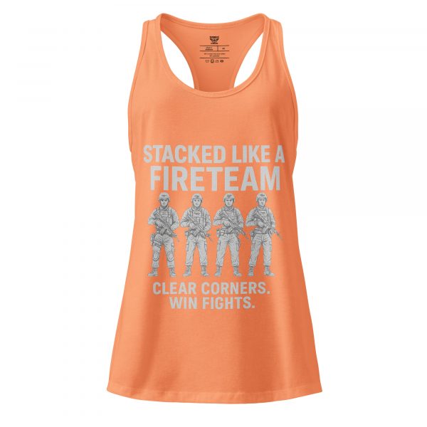 Stacked Like A Fireteam Women’s Fitted Racerback Tank Top | Select | XS-2X