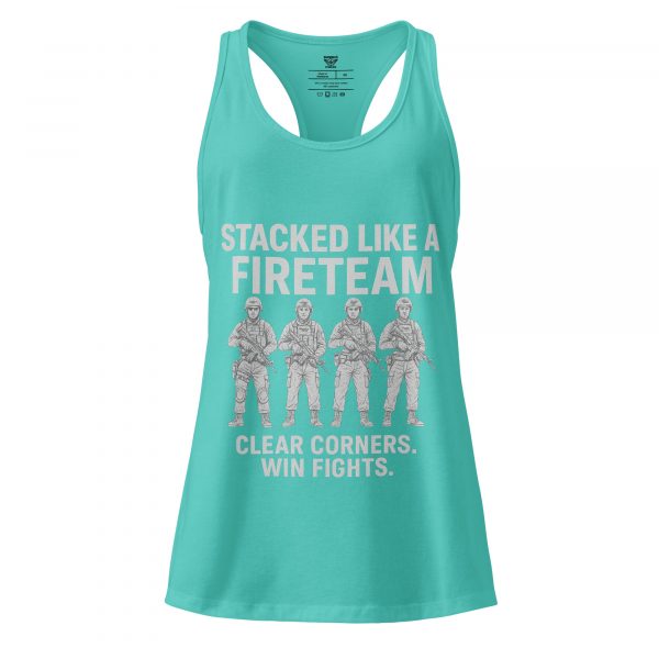 Stacked Like A Fireteam Women’s Fitted Racerback Tank Top | Select | XS-2X