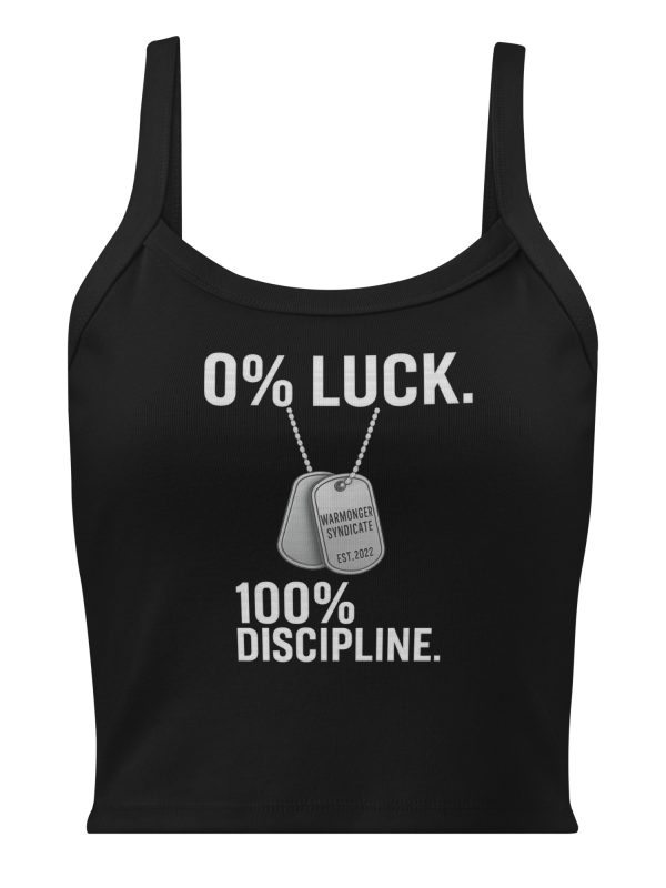 0% Luck 100% Discipline Women’s Micro-Rib Tank Top | Premium | XS-2X