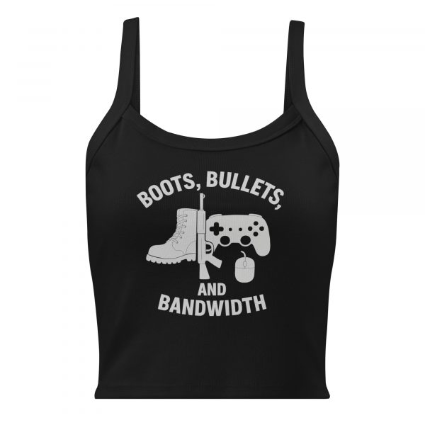 womens-micro-rib-tank-top-solid-black-blend-front-68c3af9c6587d.jpg Boots, Bullets, and Bandwidth Women’s Micro-Rib Tank Top | Premium | XS-2X