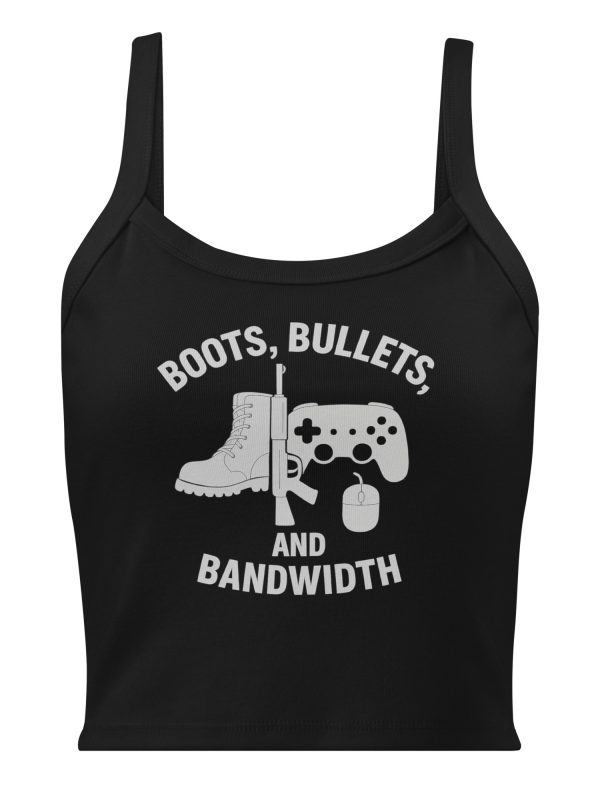 Boots, Bullets, and Bandwidth Women’s Micro-Rib Tank Top | Premium | XS-2X