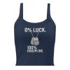 0% Luck 100% Discipline Women’s Micro-Rib Tank Top | Premium | XS-2X