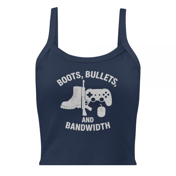 womens-micro-rib-tank-top-solid-navy-blend-front-68c3af9c66024.jpg Boots, Bullets, and Bandwidth Women’s Micro-Rib Tank Top | Premium | XS-2X