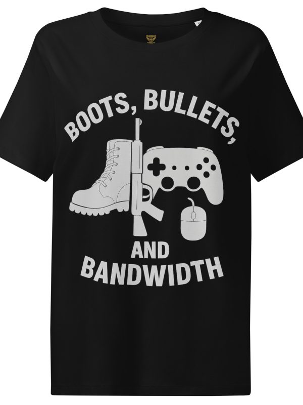 Boots, Bullets, and Bandwidth Women’s Ribbed Neck Tee | Organic | S-2X