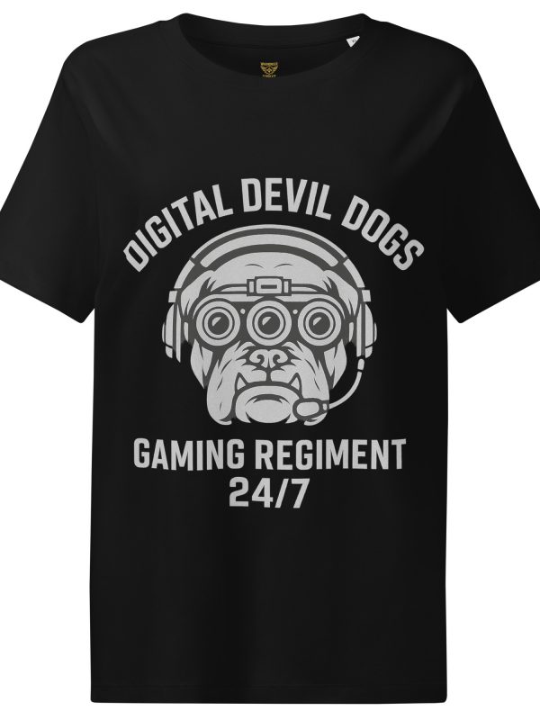 Digital Devil Dogs Women’s Ribbed Neck Tee | Organic | S-2X
