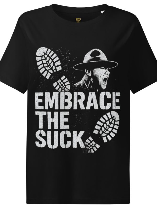 Embrace The Suck Women’s Ribbed Neck Tee | Organic | S-2X