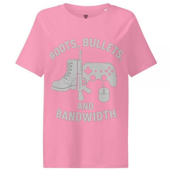 Boots, Bullets, and Bandwidth Women’s Ribbed Neck Tee | Organic | S-2X