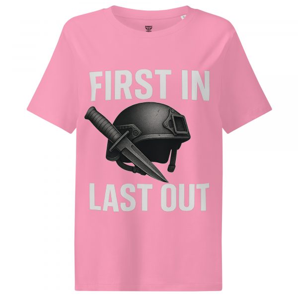 First In Last Out Women’s Ribbed Neck Tee | Organic | S-2X