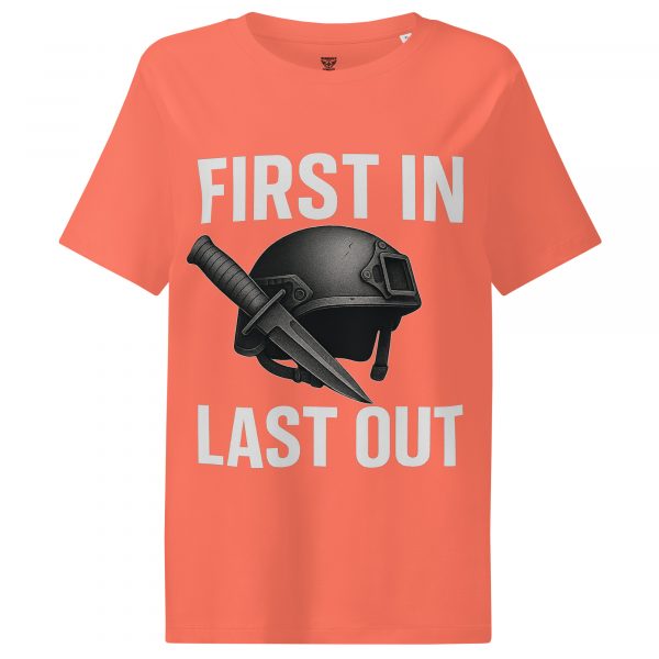 First In Last Out Women’s Ribbed Neck Tee | Organic | S-2X