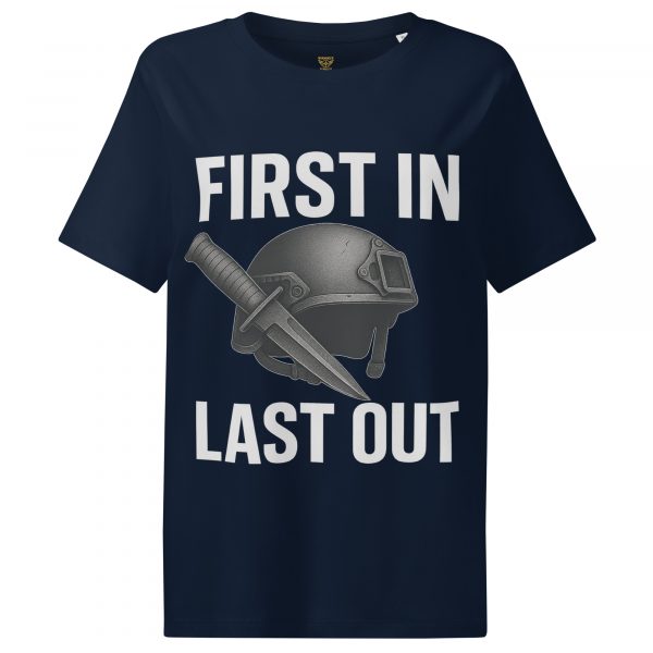 First In Last Out Women’s Ribbed Neck Tee | Organic | S-2X