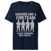 womens-organic-ribbed-neck-t-shirt-french-navy-front-68c3a3784e26a.jpg Stacked Like A Fireteam Women’s Ribbed Neck Tee | Organic | S-2X