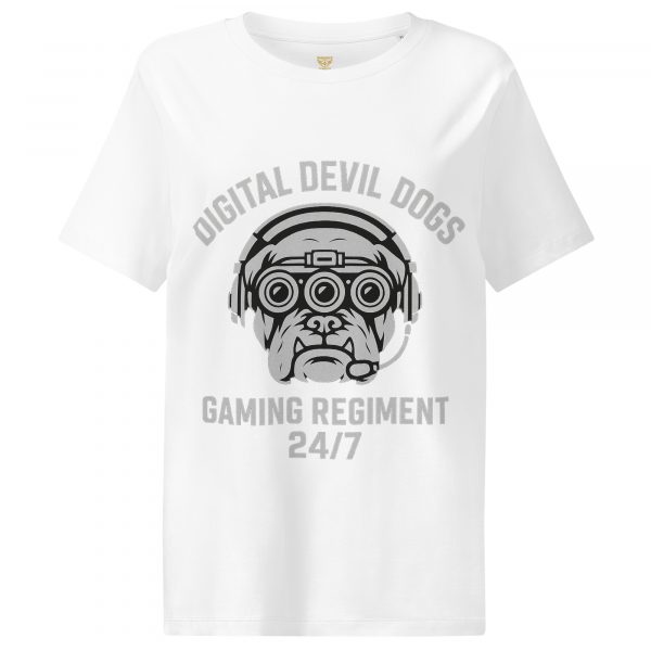 Digital Devil Dogs Women’s Ribbed Neck Tee | Organic | S-2X
