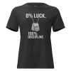 womens-relaxed-t-shirt-dark-grey-heather-front-68c3775d98569.jpg 0% Luck 100% Discipline Women's Relaxed Tee | Premium | S-3X