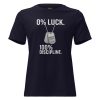 womens-relaxed-t-shirt-navy-front-68c3775d96036.jpg 0% Luck 100% Discipline Women's Relaxed Tee | Premium | S-3X