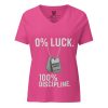 womens-relaxed-v-neck-t-shirt-berry-front-68c3880f39153.jpg 0% Luck 100% Discipline Women's Relaxed V-Neck | Premium | S-2X