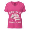 Born To Lag Trained To Lead Women's Relaxed V-Neck | Premium | S-2X