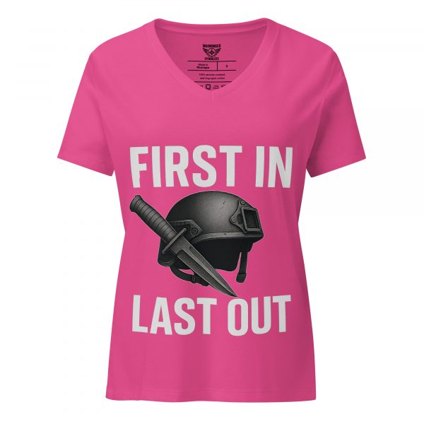 First In Last Out Women's Relaxed V-Neck | Premium | S-2X