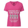 Stacked Like A Fireteam Women's Relaxed V-Neck | Premium | S-2X