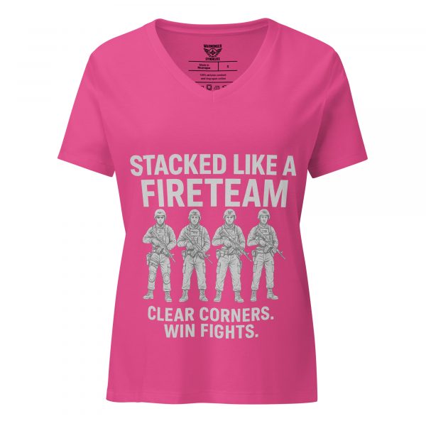 Stacked Like A Fireteam Women's Relaxed V-Neck | Premium | S-2X