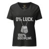 womens-relaxed-v-neck-t-shirt-dark-grey-heather-front-68c3880f37309.jpg 0% Luck 100% Discipline Women's Relaxed V-Neck | Premium | S-2X