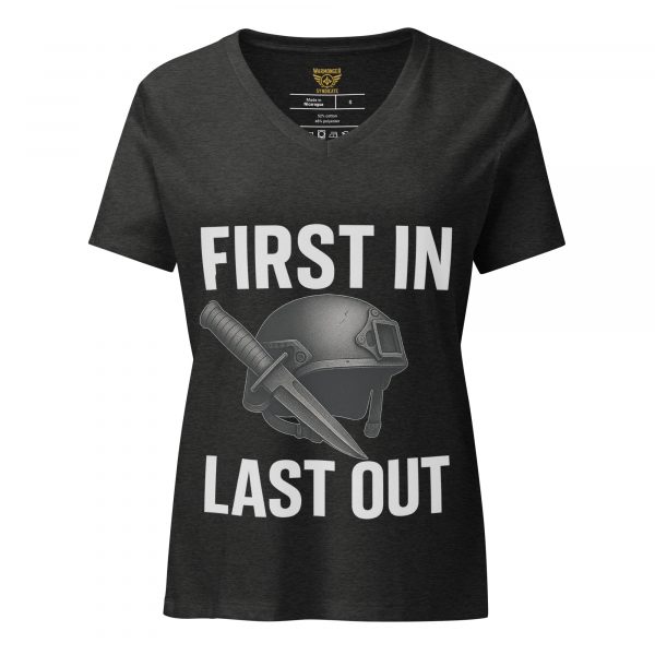 First In Last Out Women's Relaxed V-Neck | Premium | S-2X