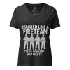 Stacked Like A Fireteam Women's Relaxed V-Neck | Premium | S-2X