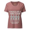 Stacked Like A Fireteam Women's Relaxed V-Neck | Premium | S-2X