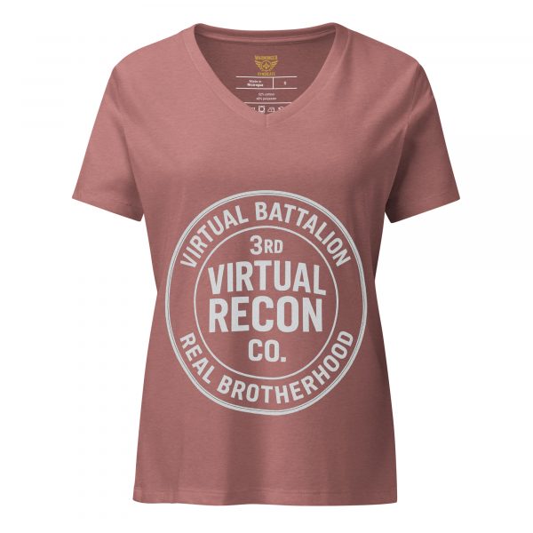 Virtual Battalion Real Brotherhood Women's Relaxed V-Neck | Premium | S-2X