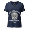 Digital Devil Dogs Women's Relaxed V-Neck | Premium | S-2X